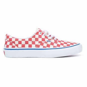 Panske Tenisky Vans Checkerboard Era Pro Červené Biele VA47WVEKM